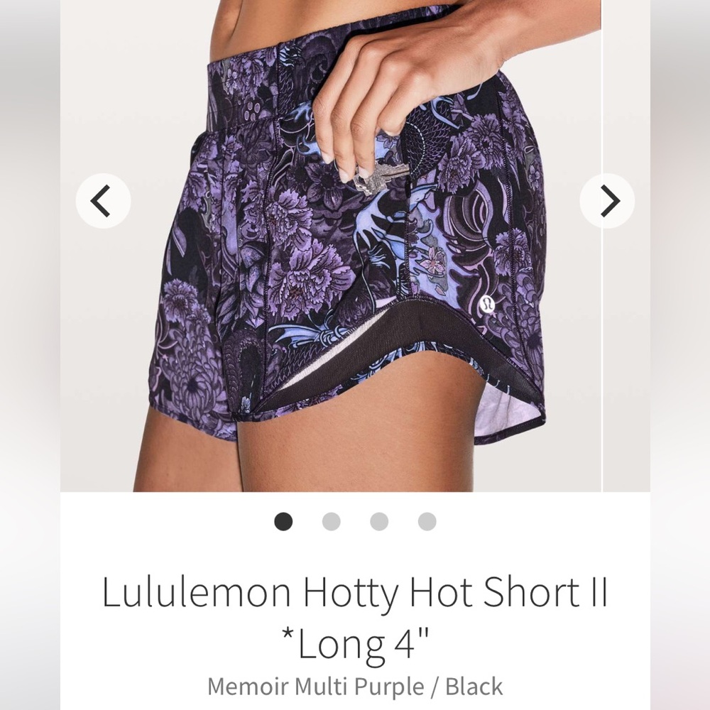 Lululemon Hotty Hot Low Rise Shorts 4” - Size 4